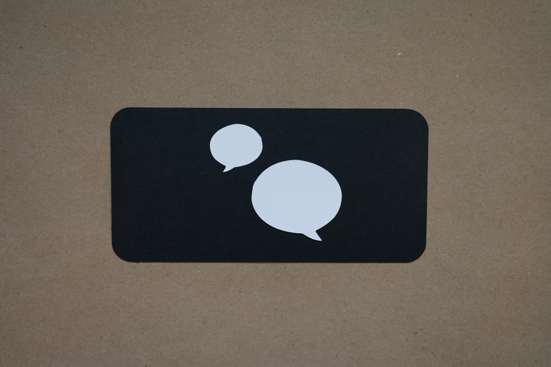 Paper cutout chat bubbles